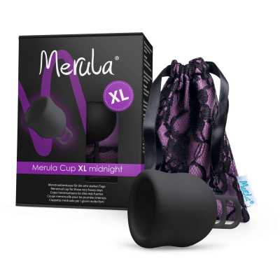 Merula Menstruationscup XL Midnight Schwarz