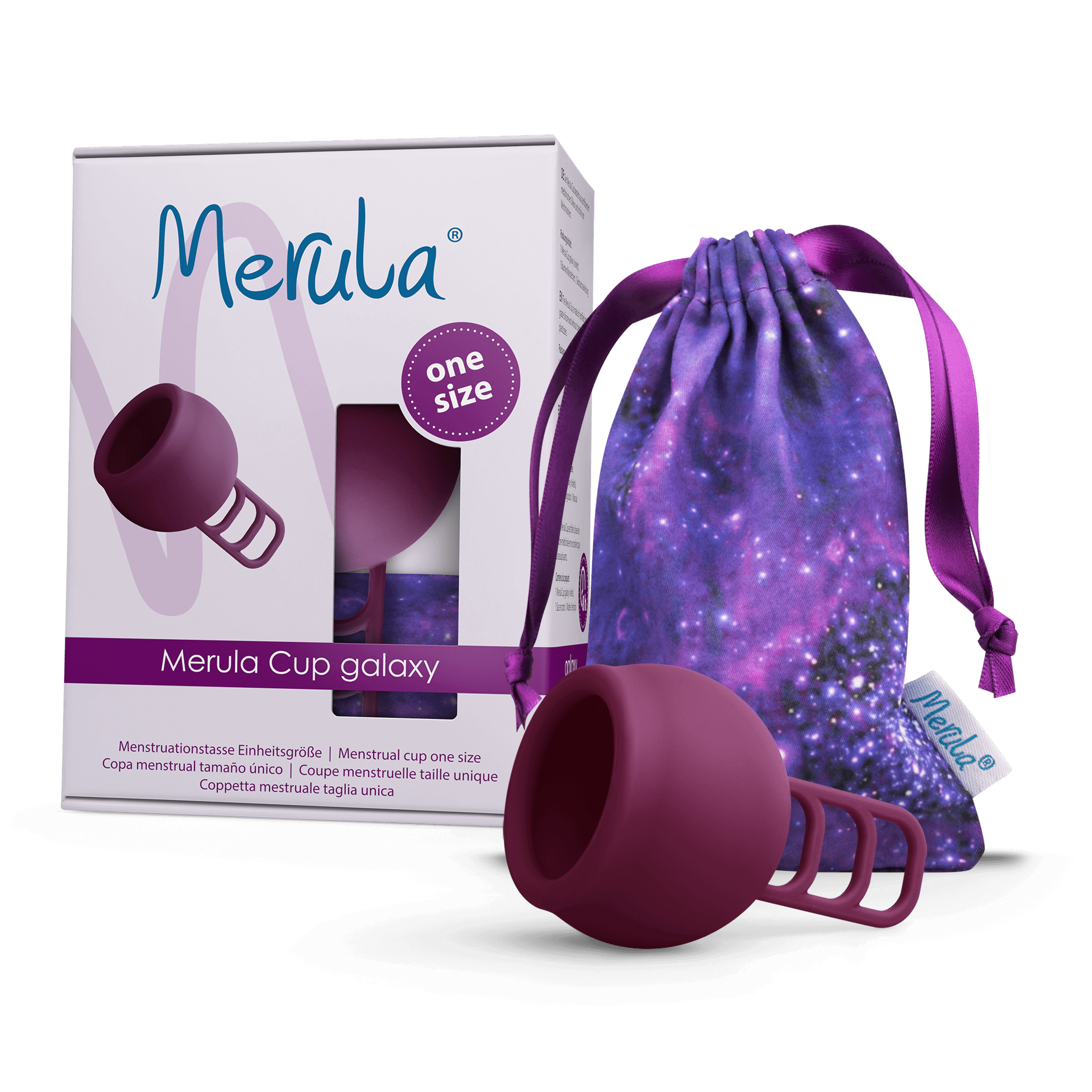 Merula Menstruationstasse one size galaxy