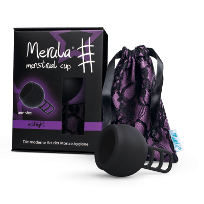 Merula Menstruationstasse one size midnight schwarz