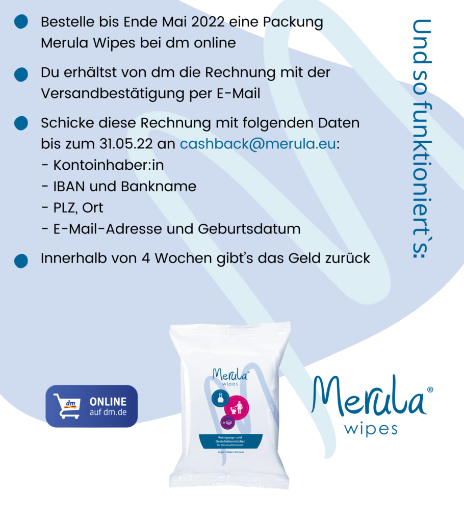 Teste gratis eine Packung Merula Wipes - GRATIS TESTEN dank GELD-ZURÜCK-AKTION