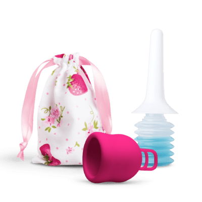 Bundle: Merula Cup XL strawberry & Merula douche