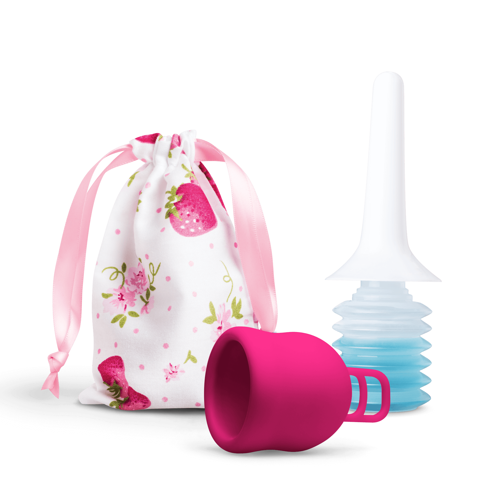Bundle: Merula Cup XL strawberry & Merula douche
